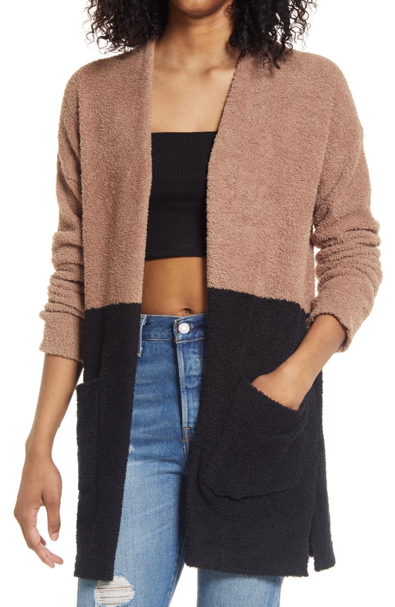 Thread & Supply Cozy Color Block Cardigan, Main, color, 