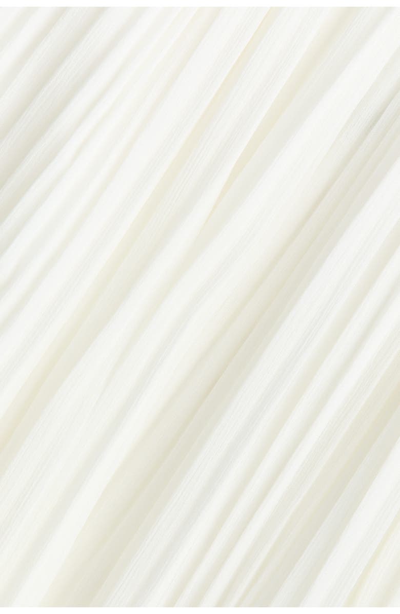 H&M Plissé Skirt, Alternate, color, Ivory