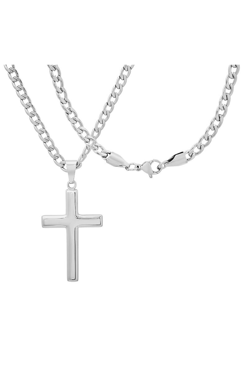 HMY JEWELRY Men's Cross Pendant Necklace, Alternate, color, 