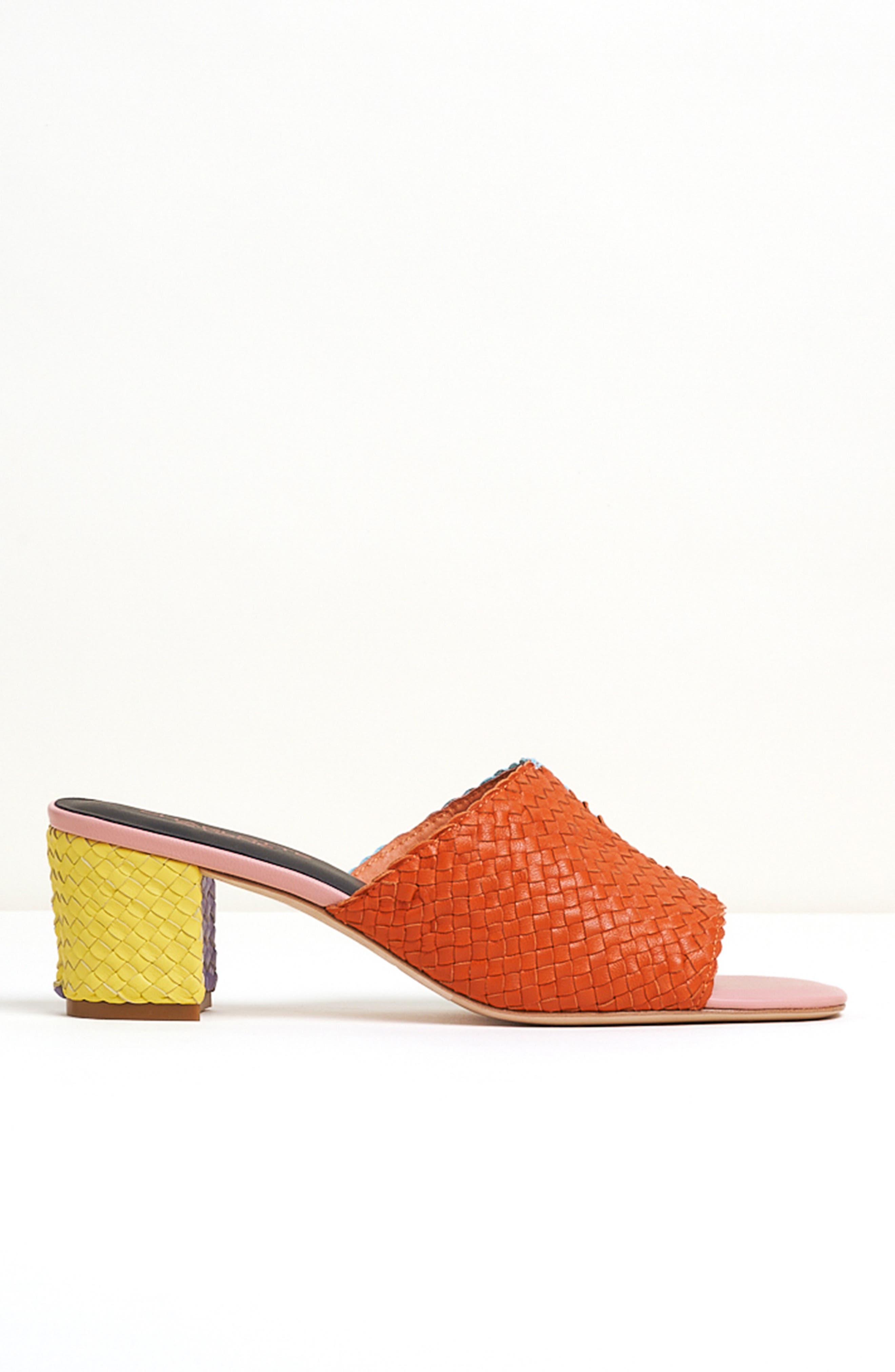 Charlotte Stone Lenu Mismatch Woven Slide Sandal, Alternate, color, Kortman