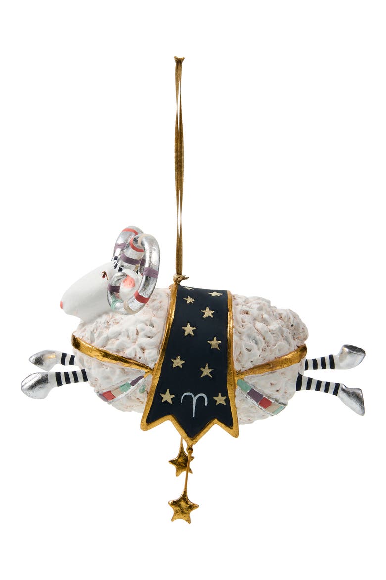 Patience Brewster Aries Zodiac Ornament, Alternate, color, MULTI