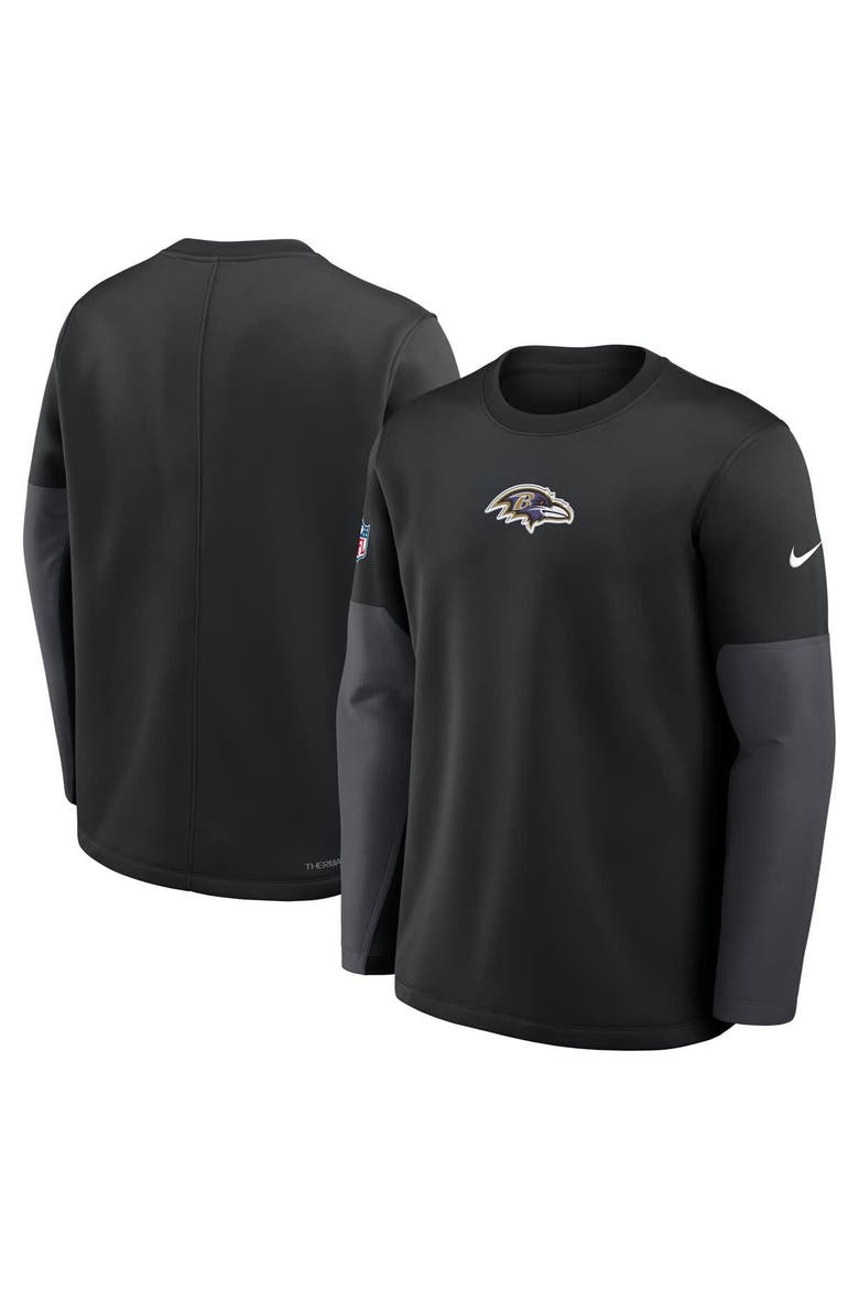 Men's Nike Black Baltimore Ravens Sideline Scripted to Win Performance Long Sleeve T-Shirt, Alternate, color, Black