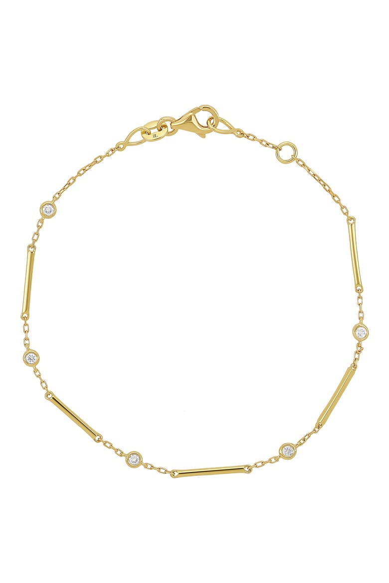 Aviva Diamond Station Bracelet (Nordstrom Exclusive), Main, color, 18K YELLOW GOLD