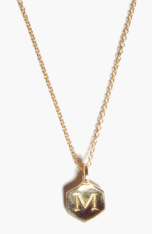 Odette New York Monogram Charm Necklace In Letter M