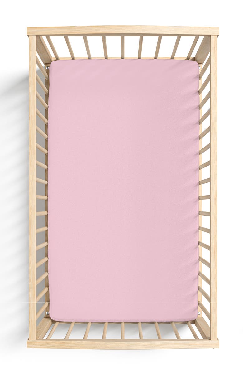 Laree + Co Lillian Crib Sheet, Main, color, Pink