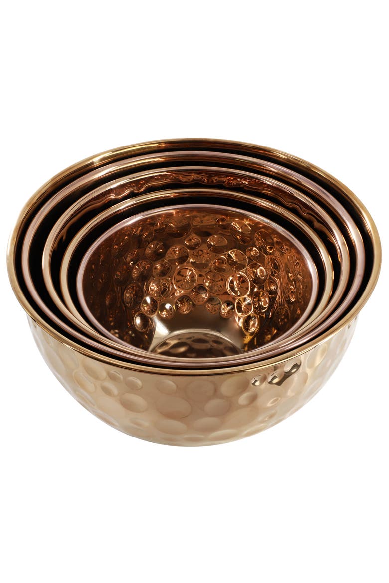 5 Piece Stainless Steel Serving Bowl Set, Alternate, color, Copper