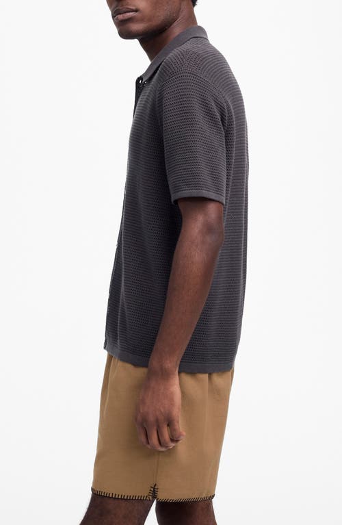 Madewell Short Sleeve Open Stitch Cotton Button-up Shirt