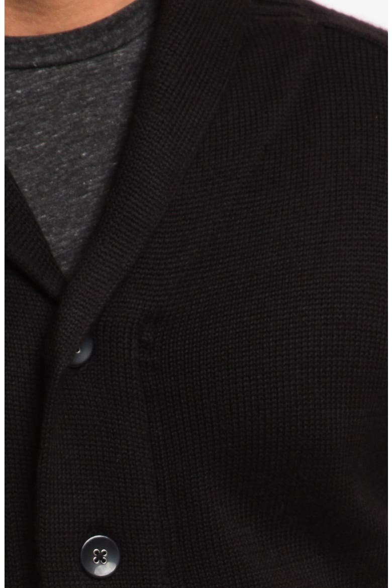 Shawl Collar Cardigan, Alternate, color, BLACK