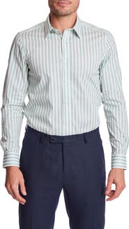 PAISLEY & GRAY Parker Trim Fit Stretch Cotton Button-Up Shirt