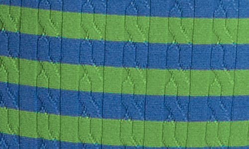 Polo Ralph Lauren Stripe Jacquard One-piece Swimsuit In Green