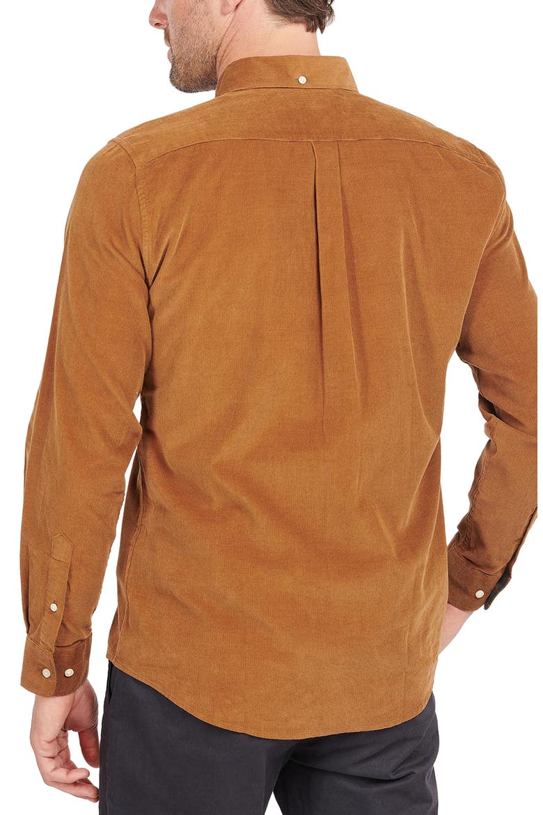 Ramsey Tailored Fit Corduroy Button-Down Shirt, Alternate, color, SANDSTONE