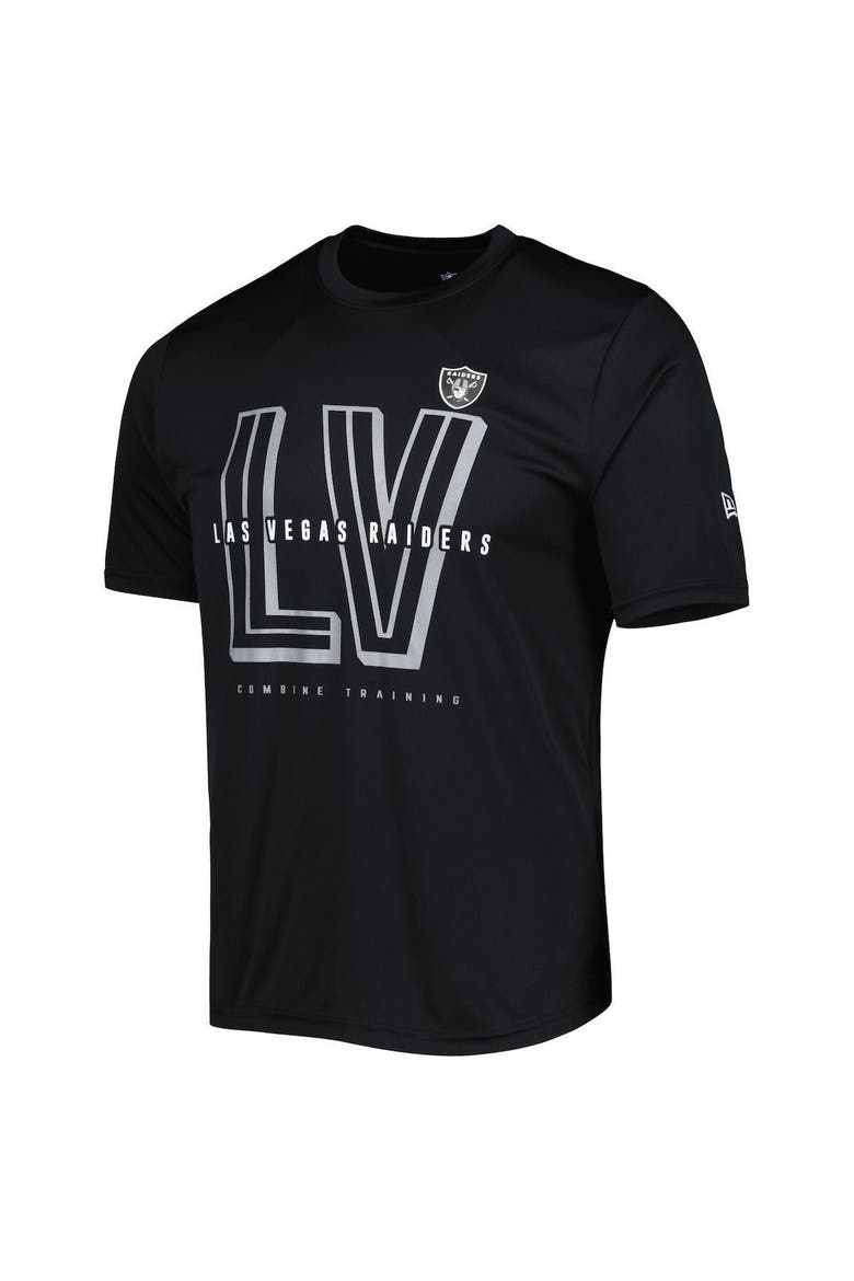 Men's New Era Black Las Vegas Raiders Scrimmage T-Shirt, Alternate, color, Black