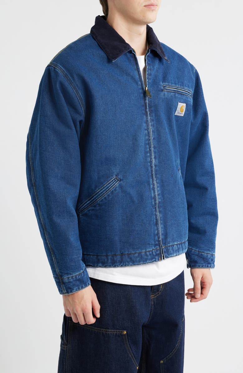 Carhartt Work In Progress OG Detroit Denim Jacket, Alternate, color, Blue / Dar
