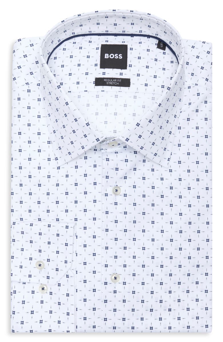 BOSS Joe Kent Dress Shirt, Main, color, White