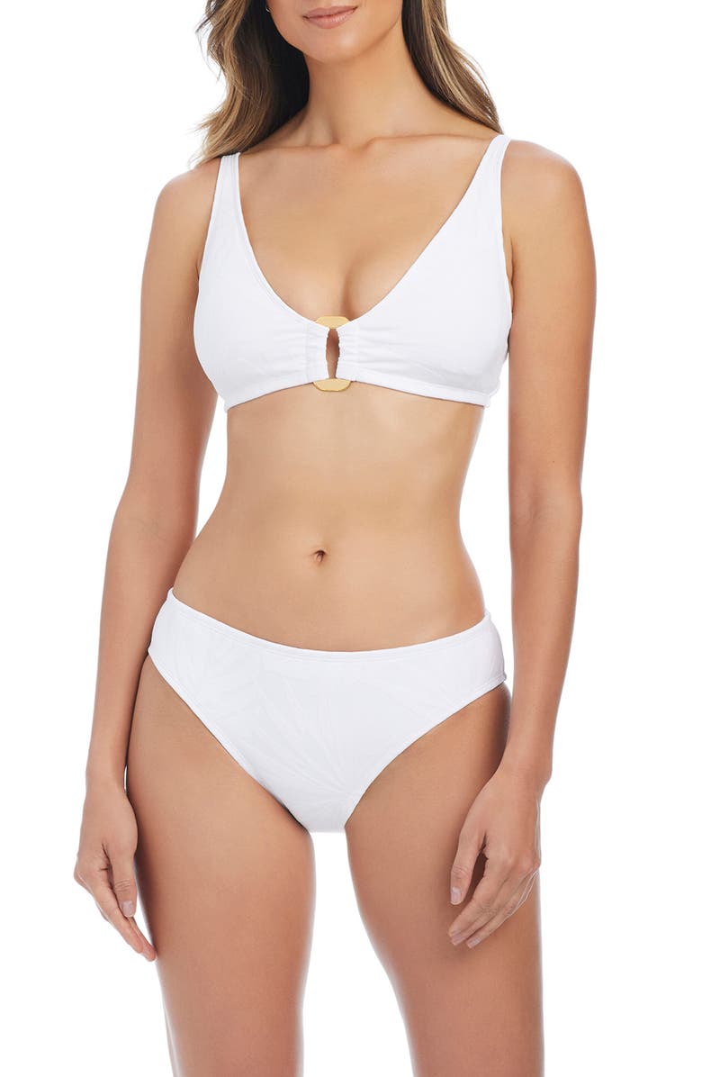 BLEU by Rod Beattie O-Ring Jacquard Bikini Top, Alternate, color, 