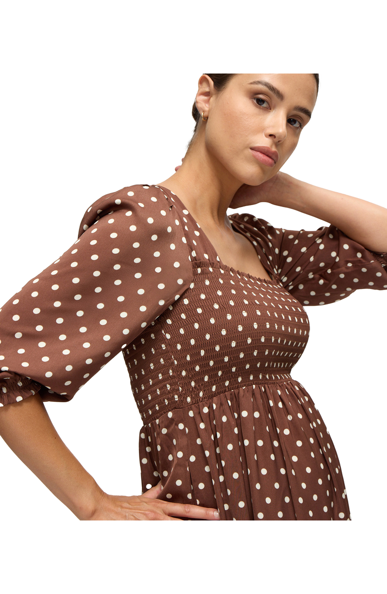 Ingrid & Isabel The Breeze Maternity Dress, Alternate, color, Espresso Dot