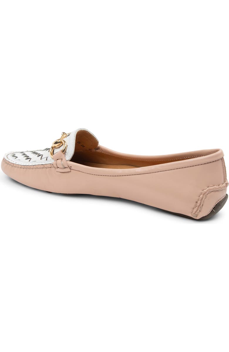 patricia green Kim Horsebit Woven Loafer, Alternate, color, Blush/ White Leather
