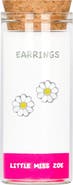 Little Miss Zoe Kids' Sterling Silver Daisy Stud Earrings in Gift Bottle