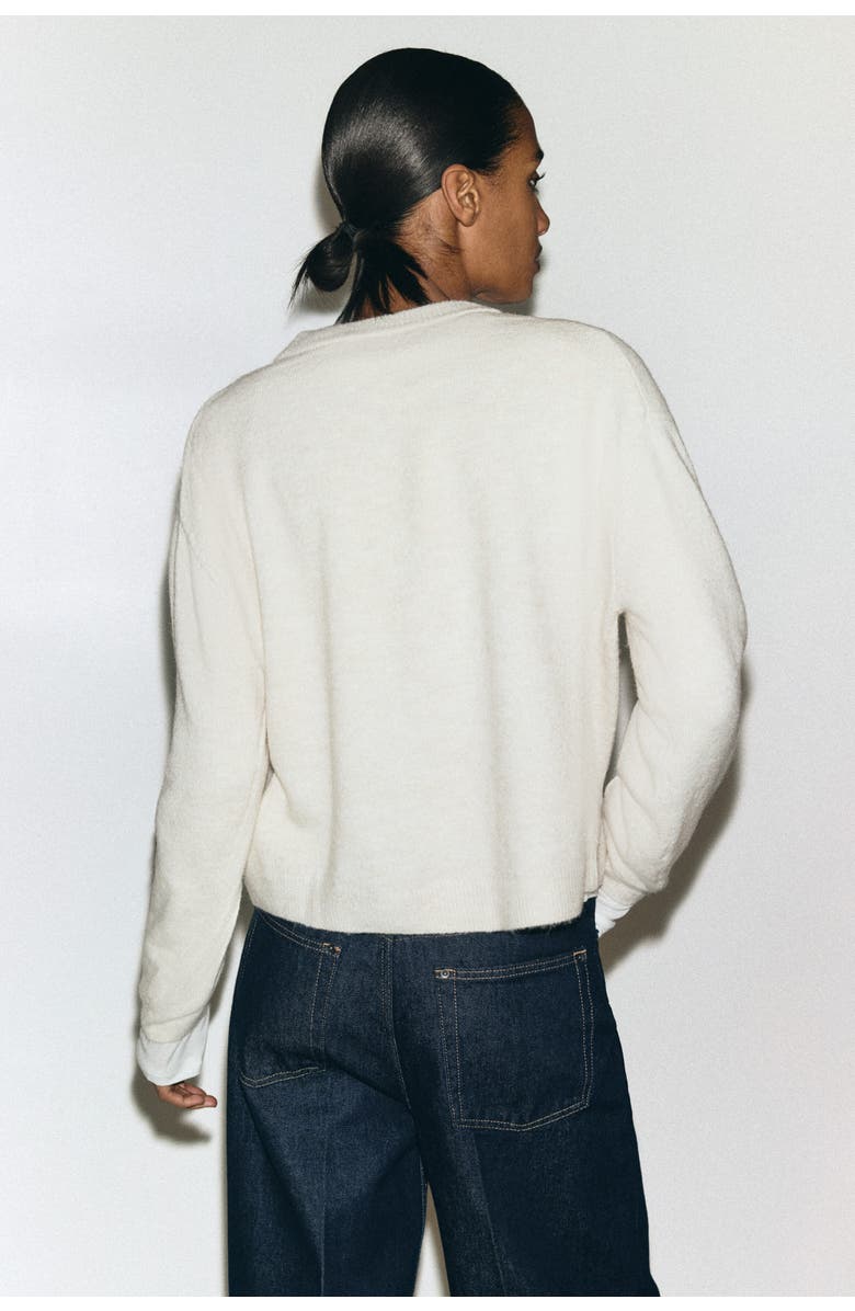 H&M Knit sweater, Alternate, color, Cream