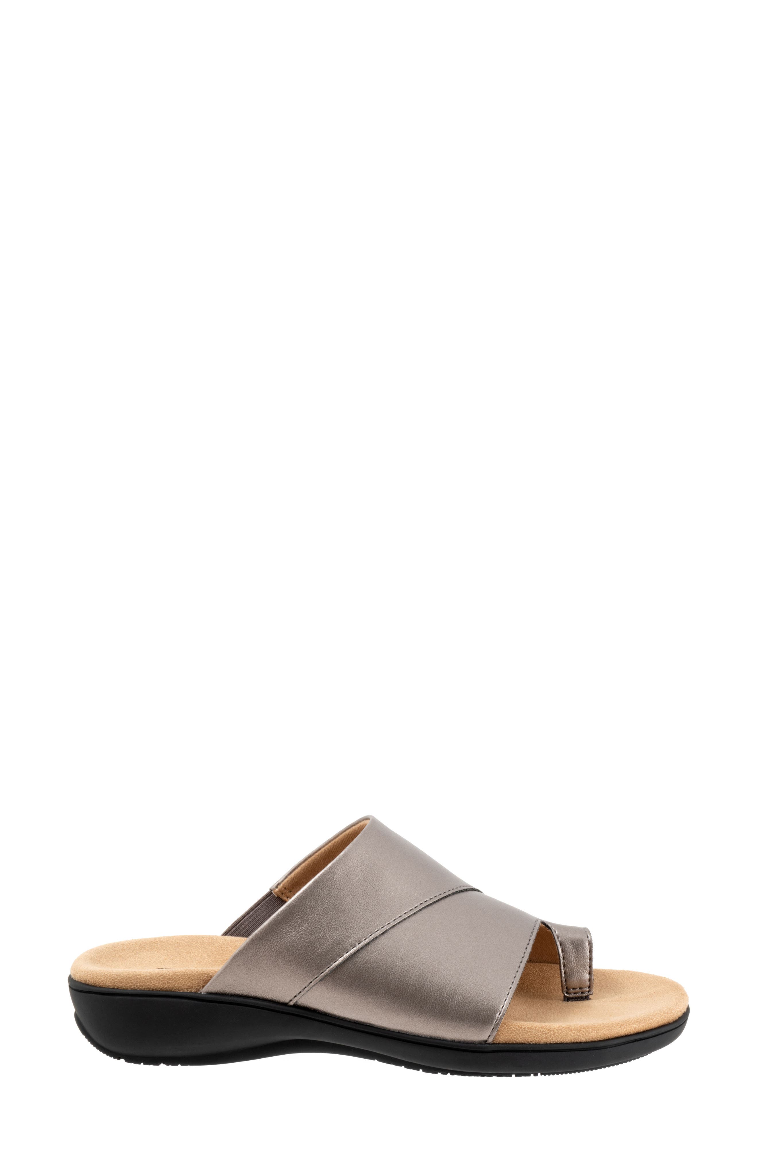 Trotters Regina Slide Sandal, Alternate, color, Pewter