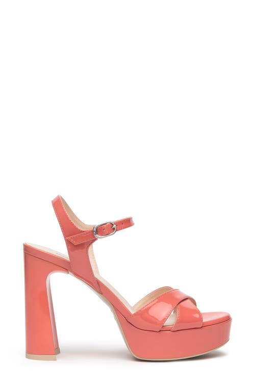 Nerogiardini Ankle Strap Platform Sandal In Poppy