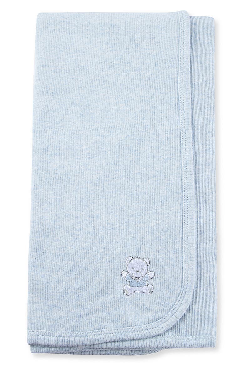 Blue Bear Cotton Blanket (Nordstrom Exclusive), Alternate, color, BLUE