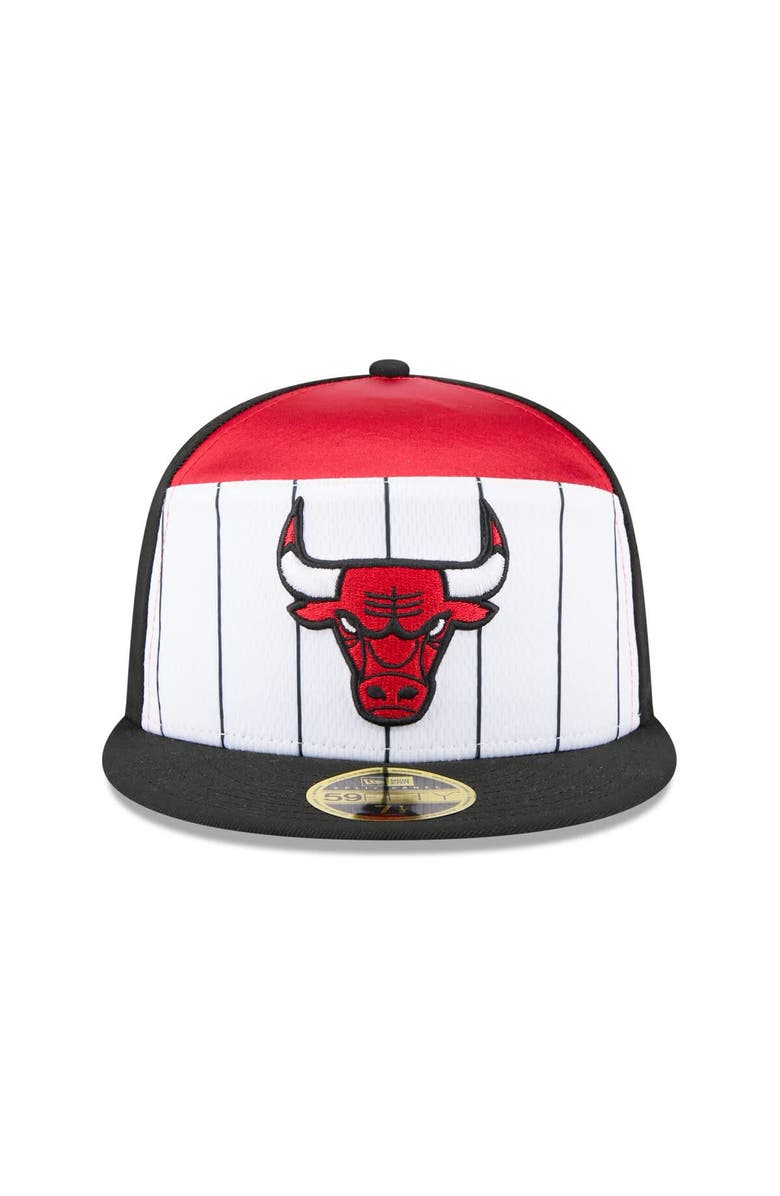 New Era Men's New Era  White/Black Chicago Bulls 2025 NBA Tip Off Split Panel 59FIFTY Fitted Hat, Alternate, color, White