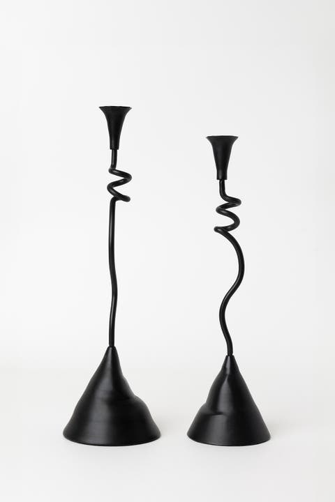 Winding Taper Candle Holders Set of Two
