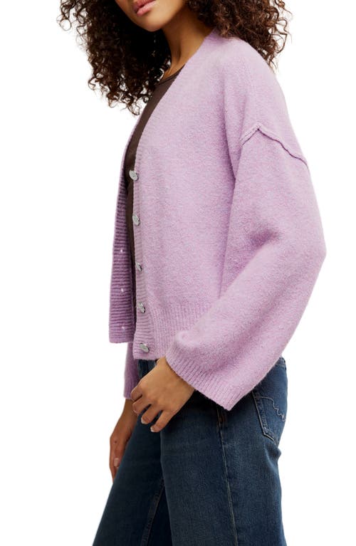 Free People Cool Of The Night Cardigan In Purple