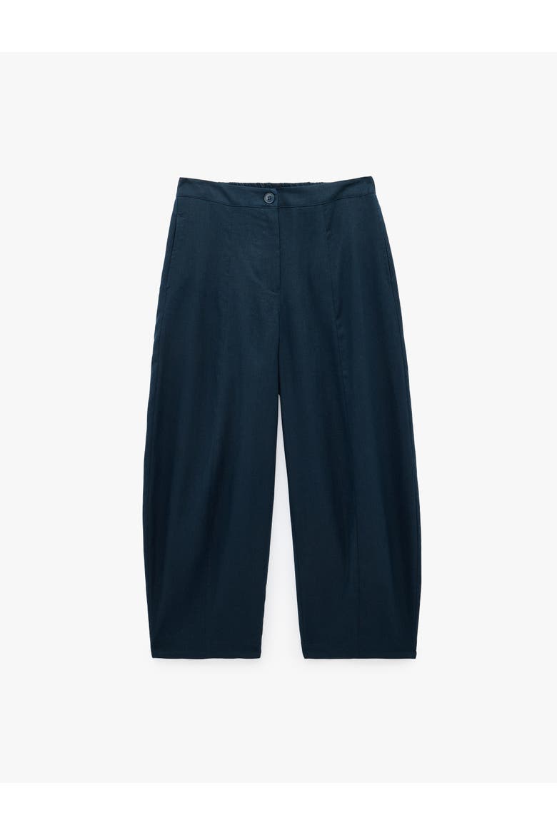 High Rise Wide Leg Barrel Pants, Alternate, color, NAVY BLUE