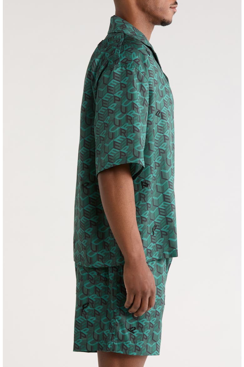 Resort Camp Shirt, Alternate, color, GREEN