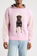 SANTO STUDIO Graphic Cotton Knit Hoodie