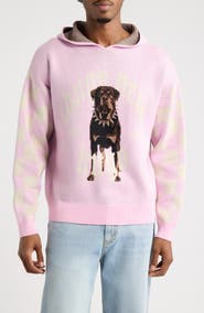 SANTO STUDIO Graphic Cotton Knit Hoodie