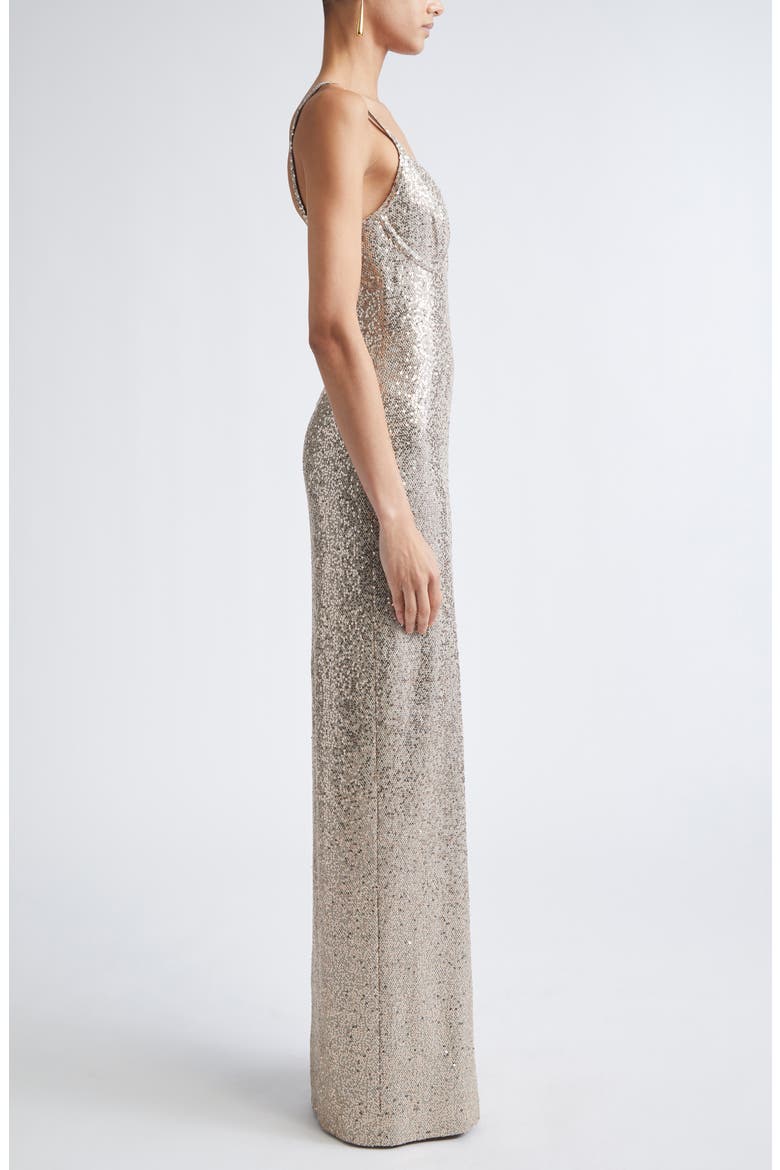 Luxe Sequin Gown, Alternate, color, LATTE LIGHT GREY MELANGE