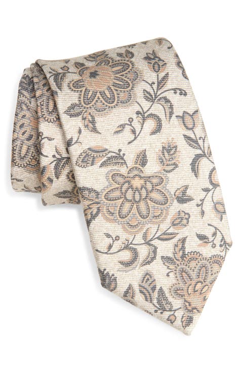 Floral Silk Tie