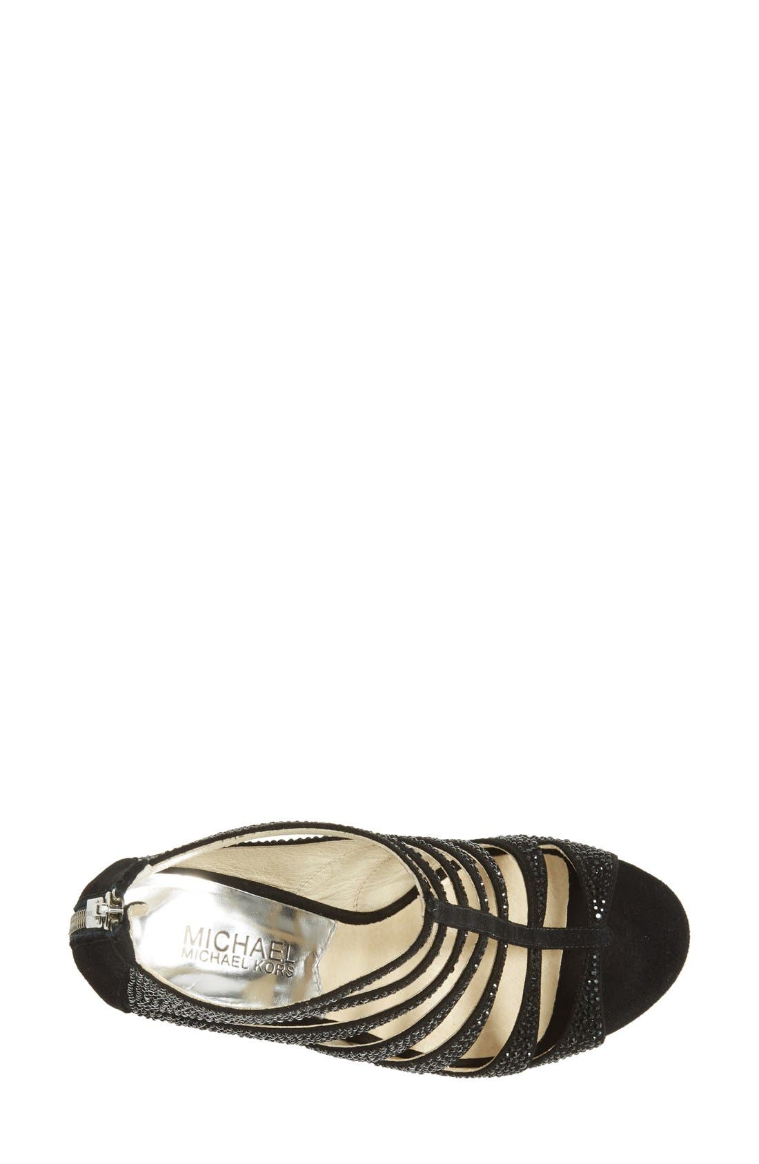 'Mavis' Sandal, Alternate, color, BLACK