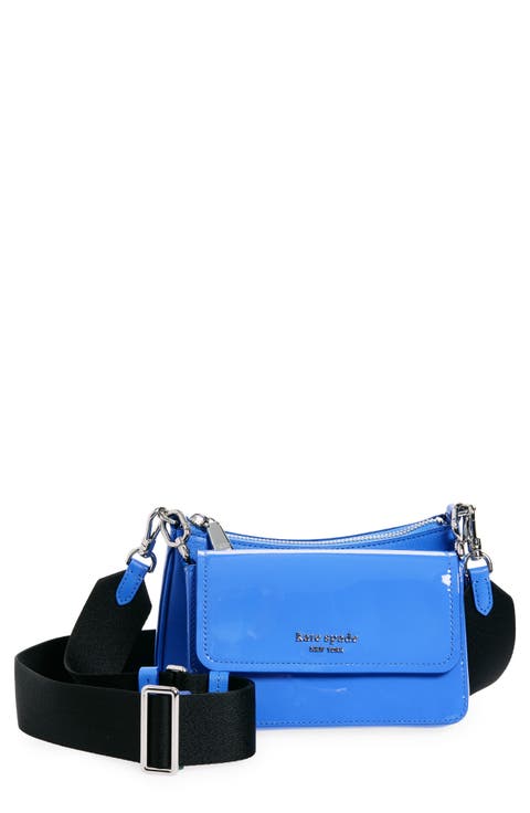 double up patent leather crossbody bag