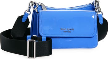 double up patent leather crossbody bag