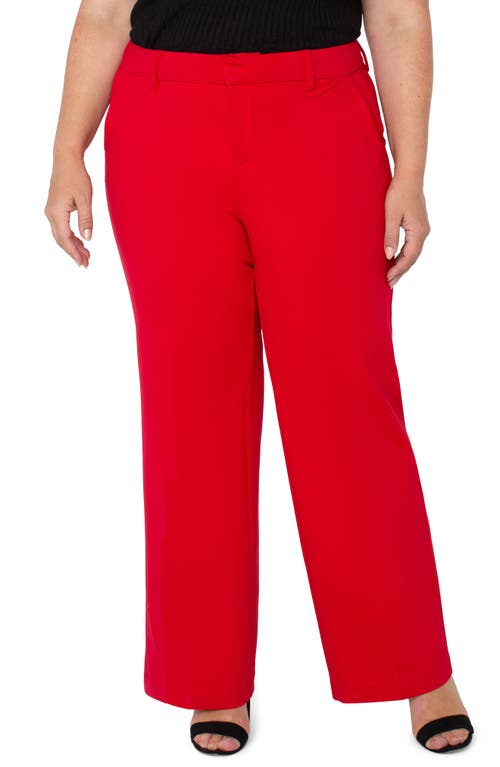 Liverpool Kelsey Wide Leg Knit Pants in Tango Red 