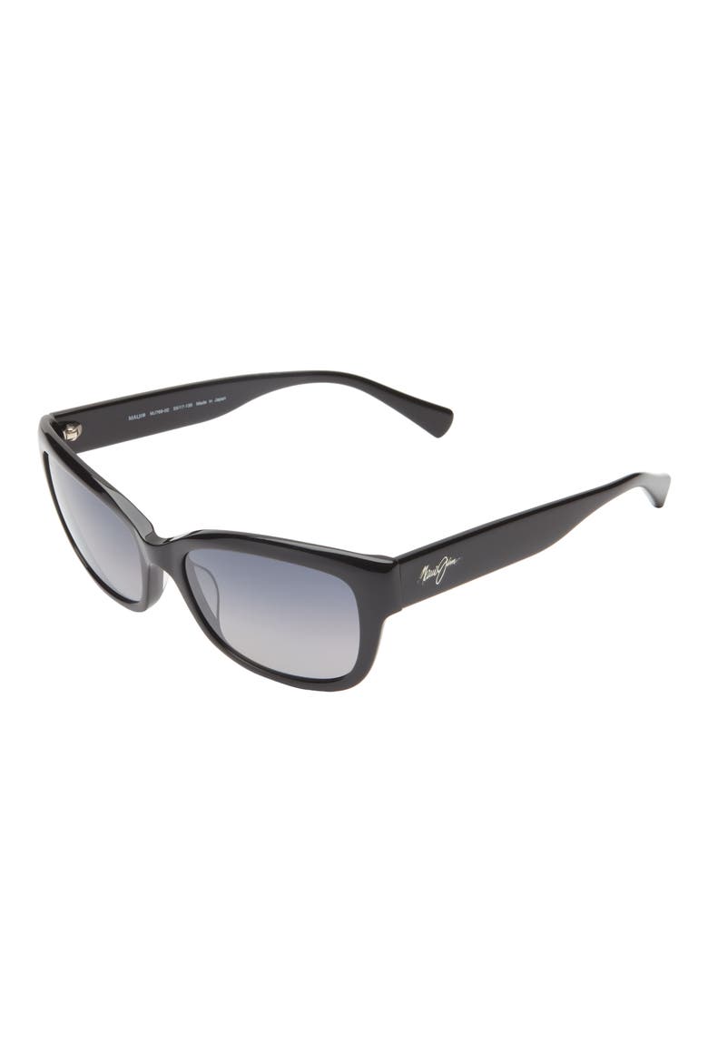 55mm Core Cat Eye Polarized Sunglasses, Alternate, color, BLACK BLACK GREY