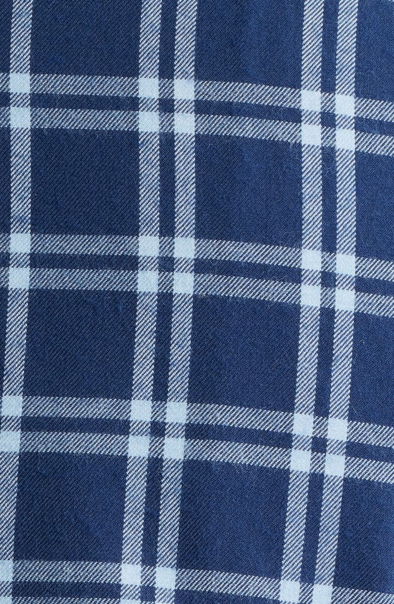 Peter Millar Mystic Performance Double Check Button-Up Flannel Shirt, Alternate, color, Navy
