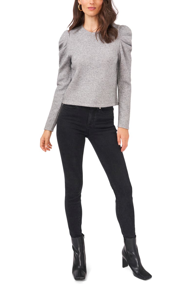 1.STATE Puff Shoulder Metallic Knit Top, Alternate, color, 