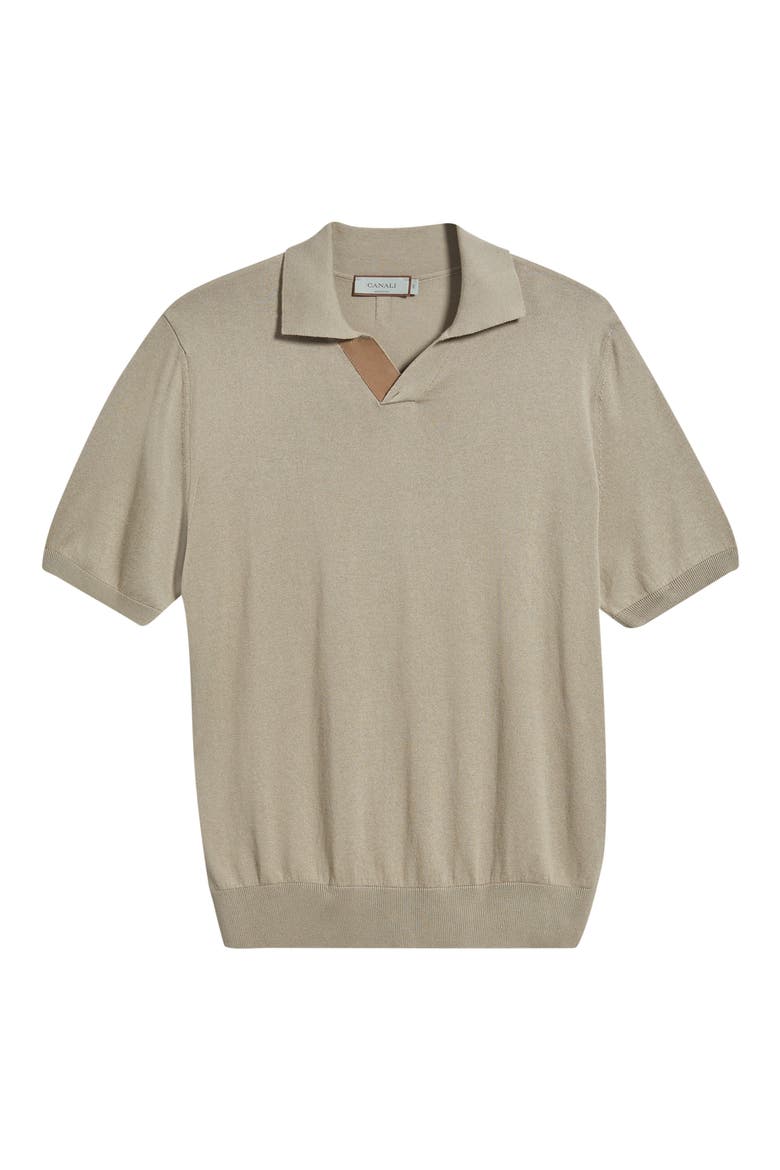 Regular Fit Johnny Collar Polo, Alternate, color, BEIGE