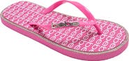 bebe Logo Print Flip Flop