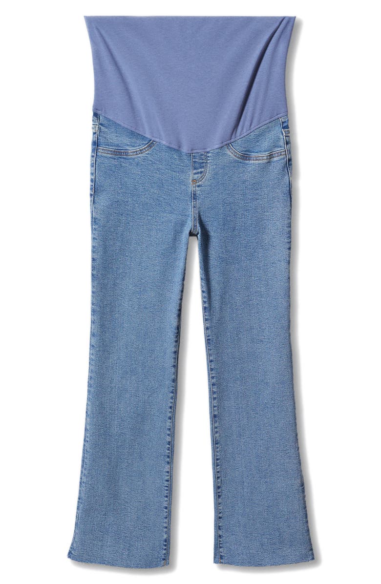 MANGO Flared Crop Maternity Jeans, Alternate, color, 