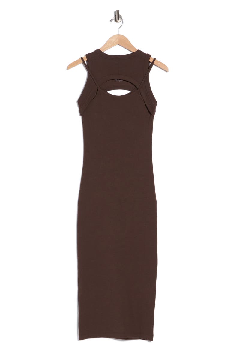 Cutout Dress, Alternate, color, SEAL BROWN