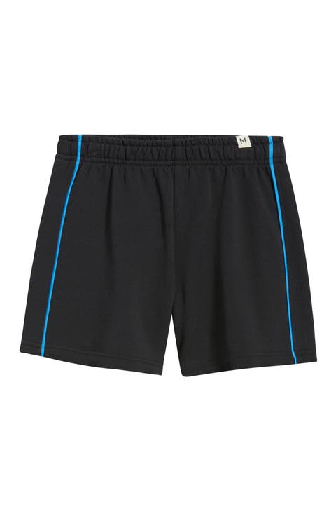 Kids' Piped Organic Cotton Sweat Shorts