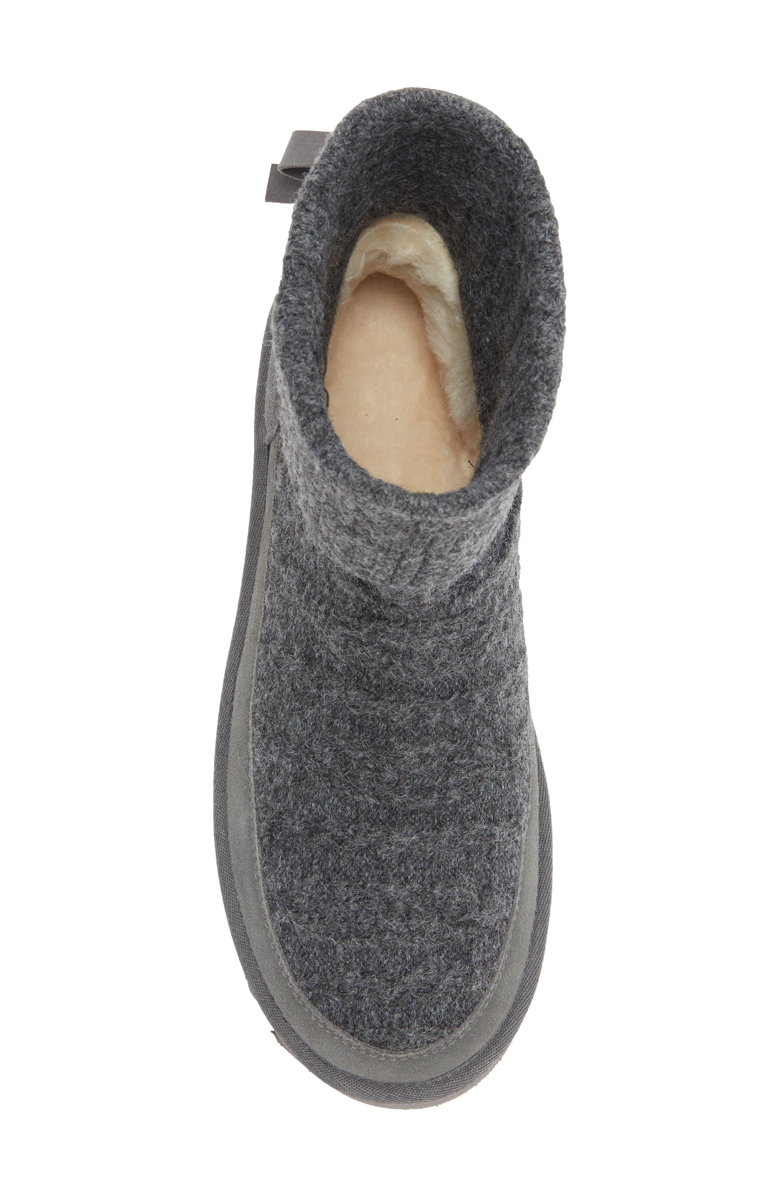 UGG<sup>®</sup> Classic Mini Cable Knit Bootie, Alternate, color, Moon Gray