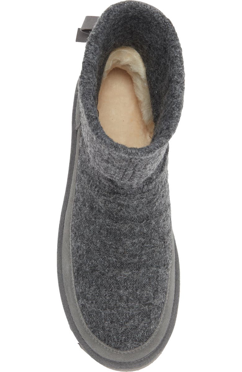 UGG<sup>®</sup> Classic Mini Cable Knit Bootie, Alternate, color, Moon Gray