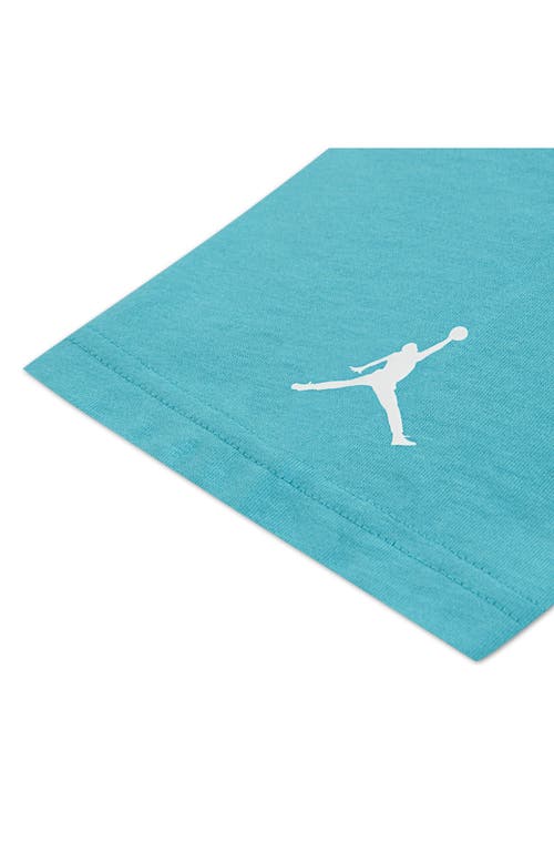 Jordan Kids' Poolside Floral Jumpman Graphic T-shirt In Washed Teal
